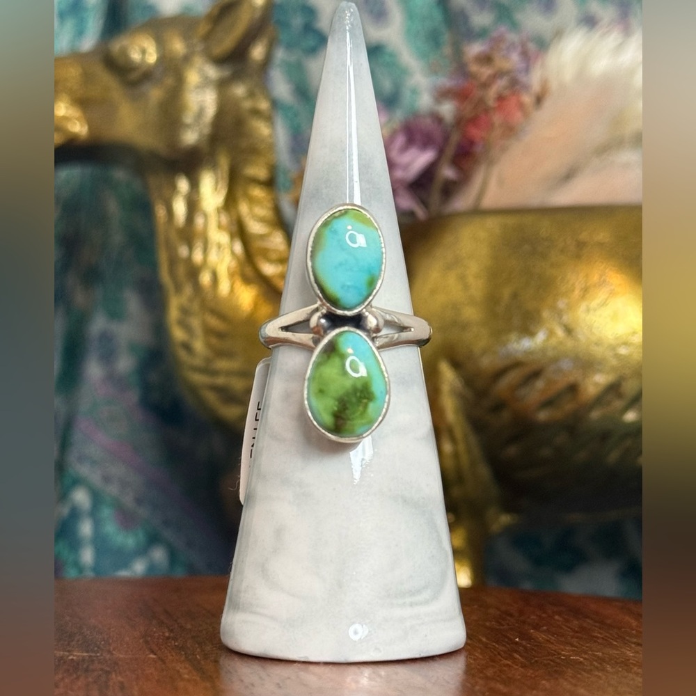 NWT Allen Lee Navajo Handmade SS Sonoran Gold Turquoise